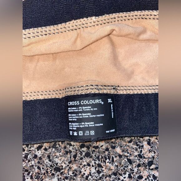 Cross Colours Tan Printed Racerback Bra Bralette XL - Picture 4 of 5